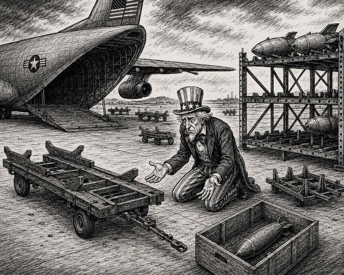 Editorial cartoon about the futility of an endless war