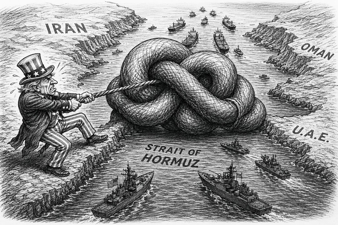 Editorial cartoon about President Trump’s widening war with Iran