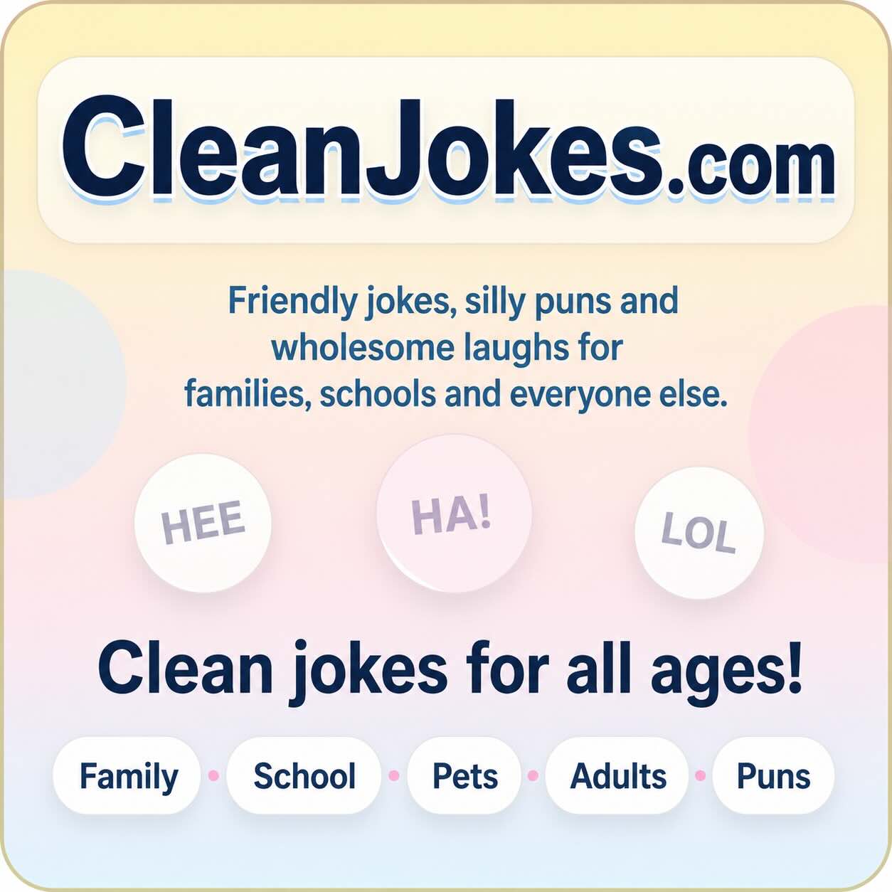 Advertisement for CleanJokes.com