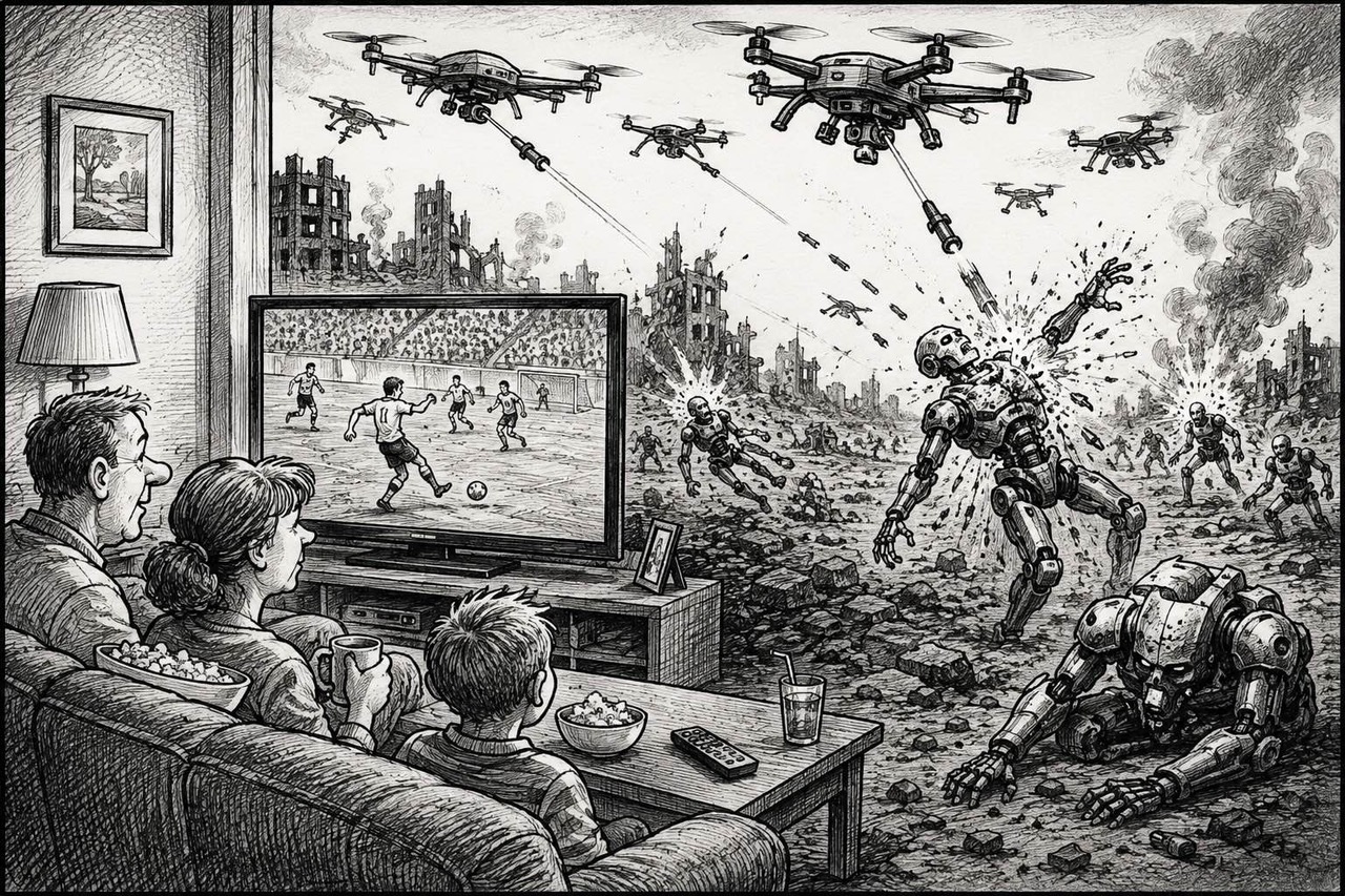 Editorial cartoon titled Games people play