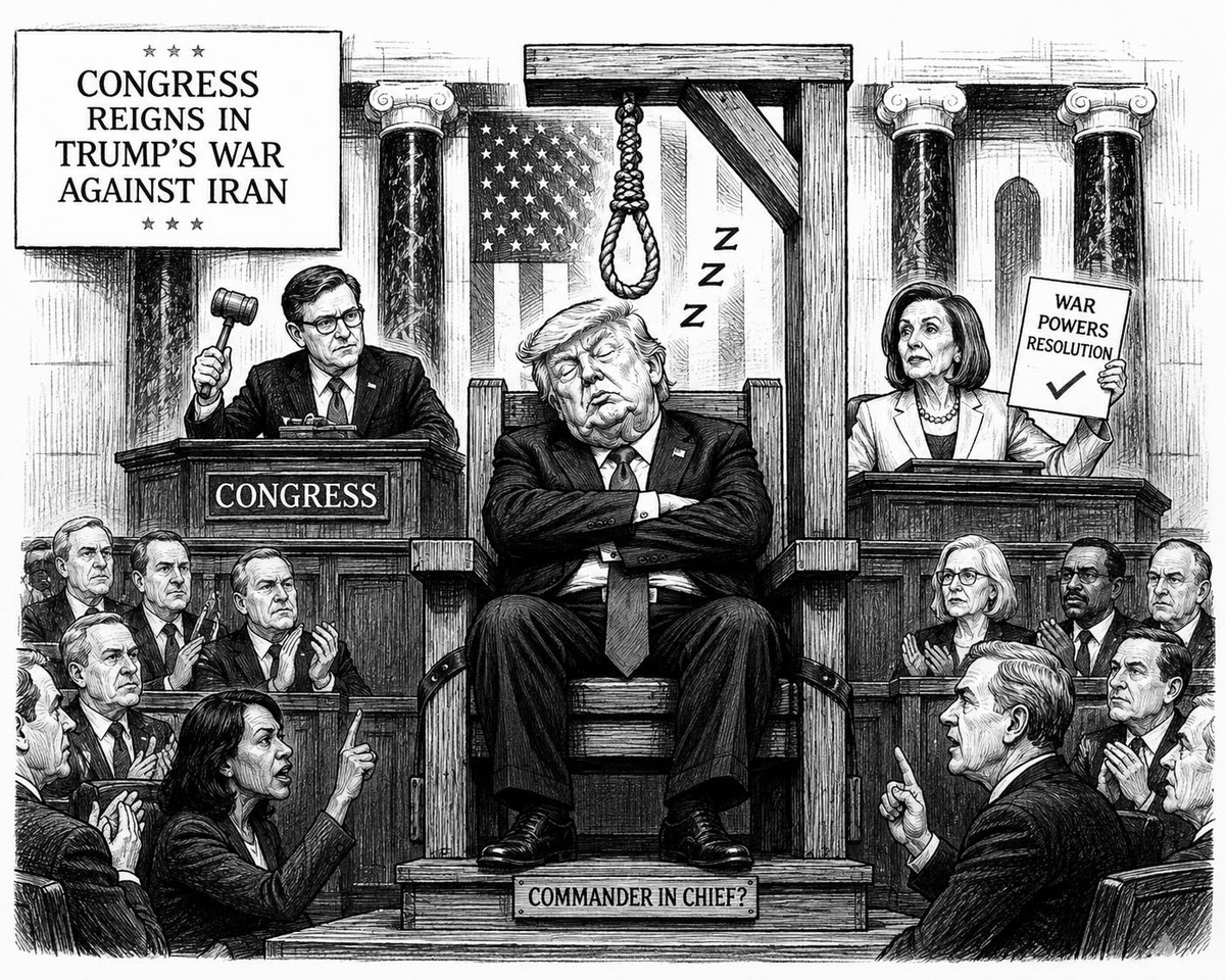Editorial cartoon of President Snoozy getting detention